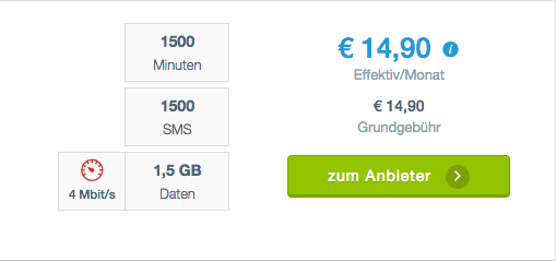 Mobilfunktarif beantragen